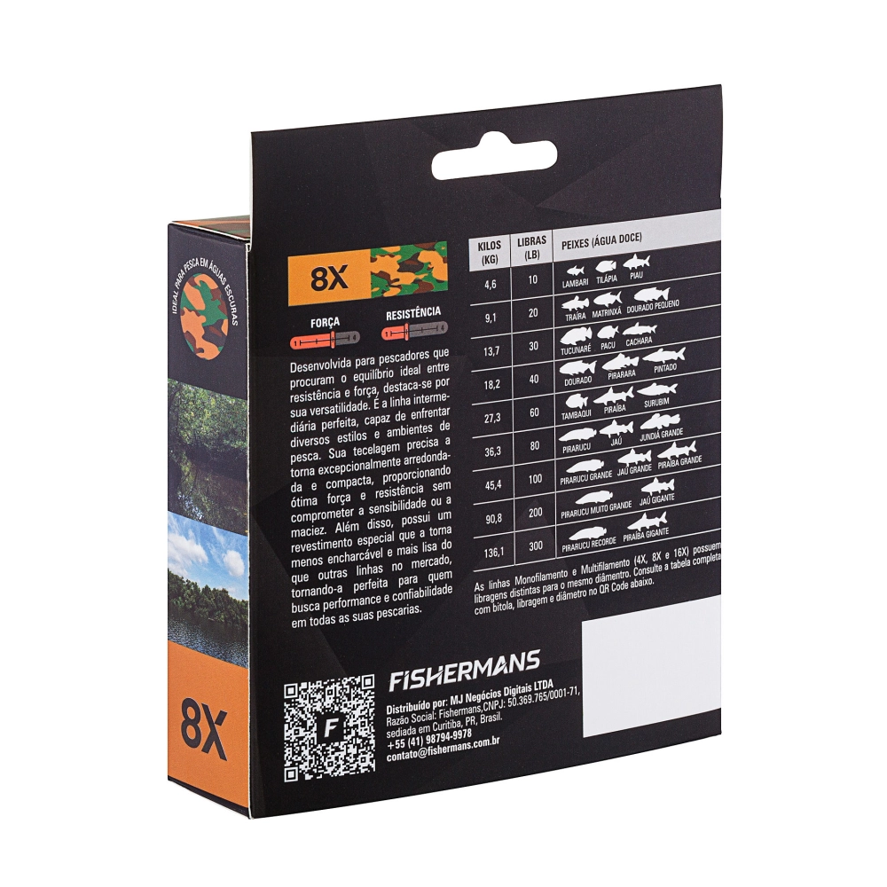 Multifilamento Amazônica 8X 0.80mm (200lb) - Águas Escuras Produto Multifilamento Amazônica 8X 0.80mm (200lb) - Águas Escuras